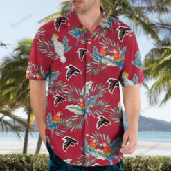 Atlanta Falcons Parrot Tropical ??3D Printed Hawaiian Shirt