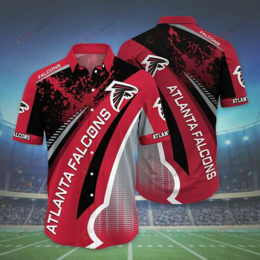 Atlanta Falcons Red And Black ??Hawaiian Shirt