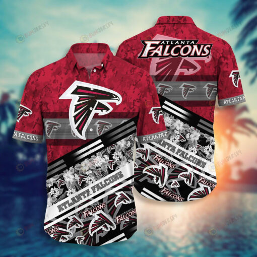 Atlanta Falcons Red And Grey ??Hawaiian Shirt