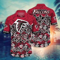 Atlanta Falcons Striped Pattern ??3D Printed Hawaiian Shirt