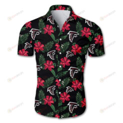 Atlanta Falcons Tropical Flower Curved Hawaiian Shirt