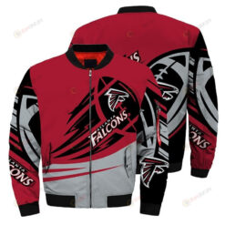 Atlanta Falcons Ultra-Ball Pattern Bomber Jacket - Red/ Grey