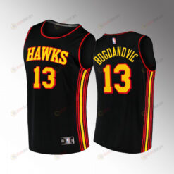 Atlanta Hawks 13 Bogdan Bogdanovic Statement Jersey 2022-23 Black