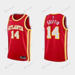 Atlanta Hawks 14 AJ Griffin 2022-23 Icon Edition Red Men Jersey