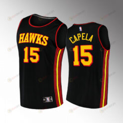 Atlanta Hawks 15 Clint Capela Statement Jersey 2022-23 Black