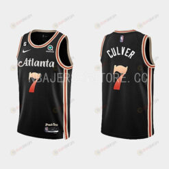 Atlanta Hawks 7 Jarrett Culver 2022-23 City Edition Black Men Jersey