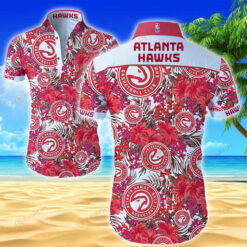 Atlanta Hawks Curved Hawaiian Shirt