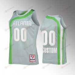 Atlanta Hawks Custom 00 Hardwood Classics Sliver 75th Jersey