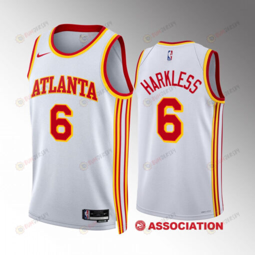 Atlanta Hawks Maurice Harkless 6 2022-23 Association Edition White Jersey Swingman