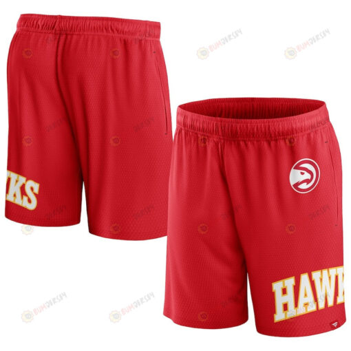 Atlanta Hawks Red Free Throw Mesh Shorts - Men