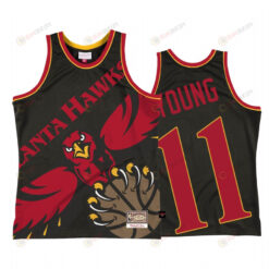 Atlanta Hawks Trae Young 11 Black Big Face 2.0 Jersey