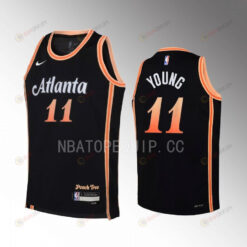 Atlanta Hawks Trae Young 11 City Edition Black Youth Jersey Swingman