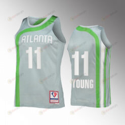 Atlanta Hawks Trae Young 11 Hardwood Classics Sliver 75th Jersey