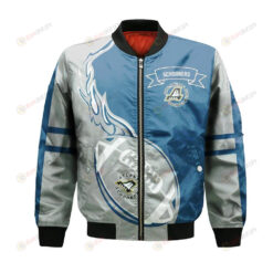 Atlantic Schooners Bomber Jacket 3D Printed Flame Ball Pattern