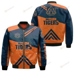 Auburn Tigers Football Bomber Jacket 3D Printed - Stripes Cross Shoulders