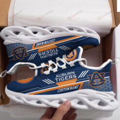 Auburn Tigers Logo Custom Name Pattern 3D Max Soul Sneaker Shoes