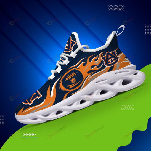 Auburn Tigers Logo Fireball Pattern 3D Max Soul Sneaker Shoes