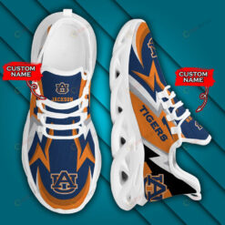 Auburn Tigers Logo Pattern Custom Name 3D Max Soul Sneaker Shoes