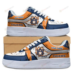 Auburn Tigers Logo Pattern Custom Name Air Force 1 Printed