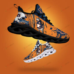 Auburn Tigers Logo Torn And Splatter Pattern 3D Max Soul Sneaker Shoes