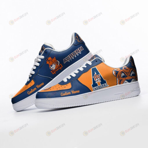 Auburn Tigers Mascot Logo Pattern Custom Name Air Force 1 Printed