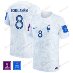 Aurelien Tchouameni 8 FIFA World Cup Qatar 2022 France National Team - Away Patch Jersey