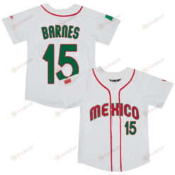 Austin Barnes 15 Mexico Baseball 2023 World Baseball Classic Jersey - White