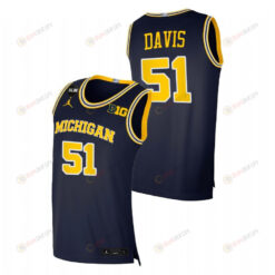 Austin Davis 51 Michigan Wolverines College Basketball BLM Men Jersey - Navy