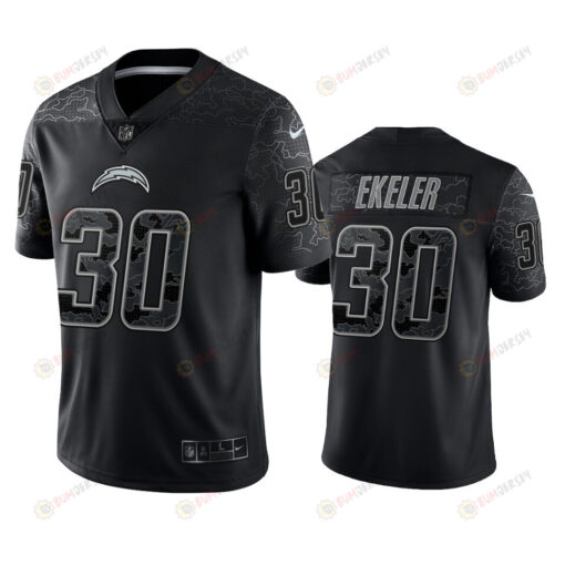 Austin Ekeler 30 Los Angeles Chargers Black Reflective Limited Jersey - Men