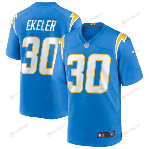 Austin Ekeler 30 Los Angeles Chargers Game Player Jersey - Powder Blue