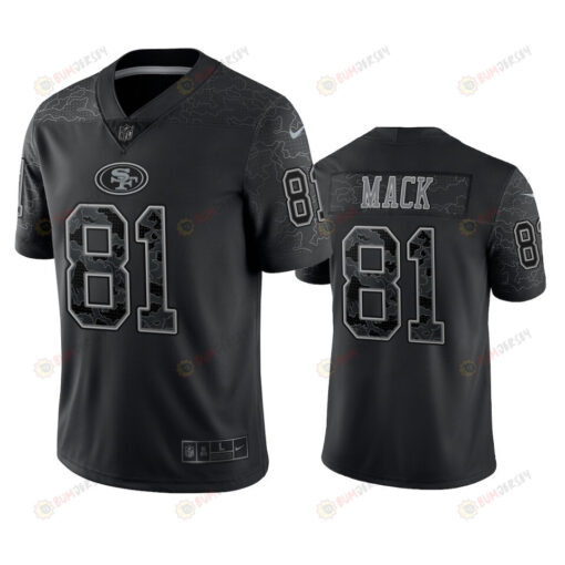 Austin Mack 81 San Francisco 49ers Black Reflective Limited Jersey - Men