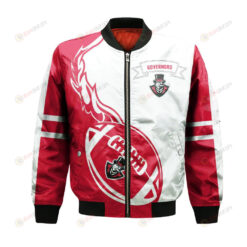 Austin Peay Governors Bomber Jacket 3D Printed Flame Ball Pattern