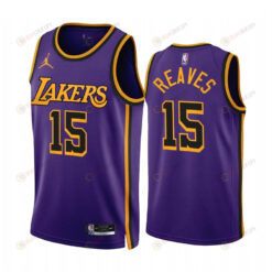 Austin Reaves 2022-23 Los Angeles Lakers Purple 15 Statement Edition Jersey - Men Jersey