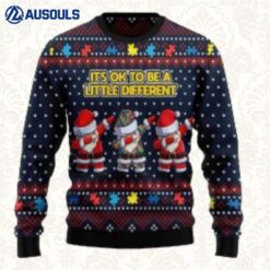 Autism Awareness Funny Santa Clauses It'S Ok To Be A Little Different Ugly Sweaters For Men Women Unisex