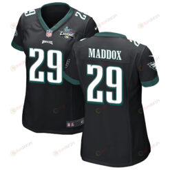 Avonte Maddox 29 Philadelphia Eagles Super Bowl LVII Champions 2 Stars WoMen's Jersey - Black