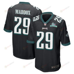 Avonte Maddox 29 Philadelphia Eagles Super Bowl LVII Champions Men's Jersey - Black