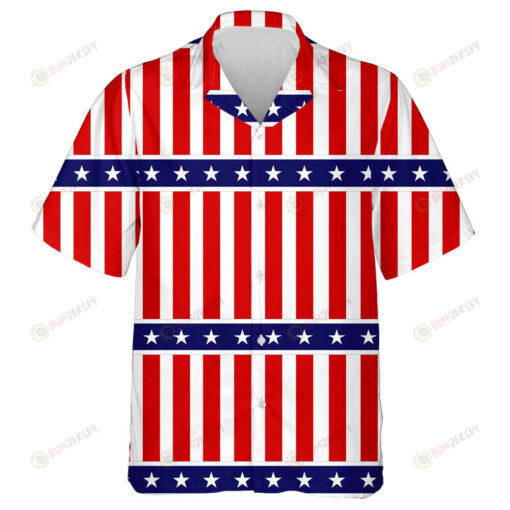 Awesome American Patriotic Stars And Stripes Pattern Hawaiian Shirt