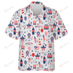 Awesome Illustration Icons In The Flag Of USA Pattern Hawaiian Shirt