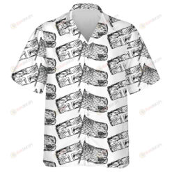 Awesome Sketch UK And USA Flags On White Background Hawaiian Shirt