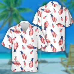 Awesome Ties Painted In The Colors Of The American Flag Hawaiian Shirt