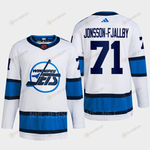 Axel Jonsson-Fjallby 71 Reverse Retro 2.0 2022 Winnipeg Jets White Jersey Primegreen