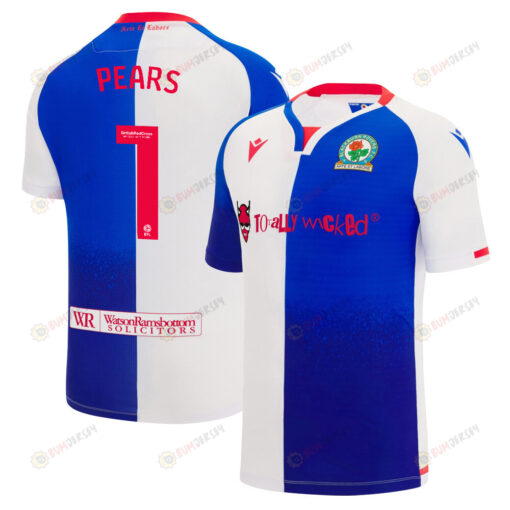 Aynsley Pears 1 Blackburn Rovers 2023/24 Home Men Jersey - White Blue