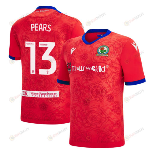 Aynsley Pears 13 Blackburn Rovers 2022-23 Third Jersey - Red