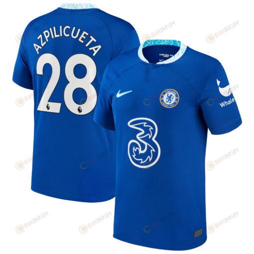 Azpilicueta 28 Chelsea 2022/23 Home Player Jersey - Blue