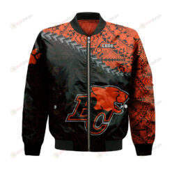 BC Lions Bomber Jacket 3D Printed Grunge Polynesian Tattoo