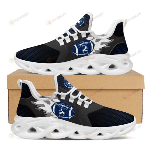 BYU Cougars Fire Ball Logo Pattern 3D Max Soul Sneaker Shoes In Black