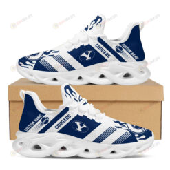 BYU Cougars Logo Custom Name Pattern 3D Max Soul Sneaker Shoes In Blue And White