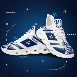 BYU Cougars Logo Fire Pattern Custom Name 3D Max Soul Sneaker Shoes