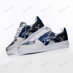 BYU Cougars Logo Pattern Air Force 1 Printed In Blue Gray