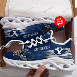 BYU Cougars Logo Player Pattern Custom Name 3D Max Soul Sneaker Shoes